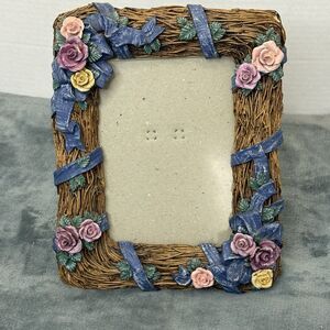 Figi Graphics 5x7" Portrait Freestanding Roses Bundled Sticks Resin Photo Frame